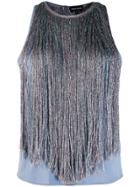 Giorgio Armani Fringed Vest - Blue