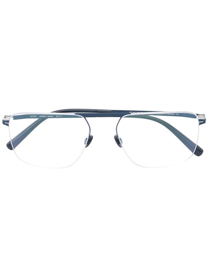 Mykita Masao Rectangular Glasses - Blue