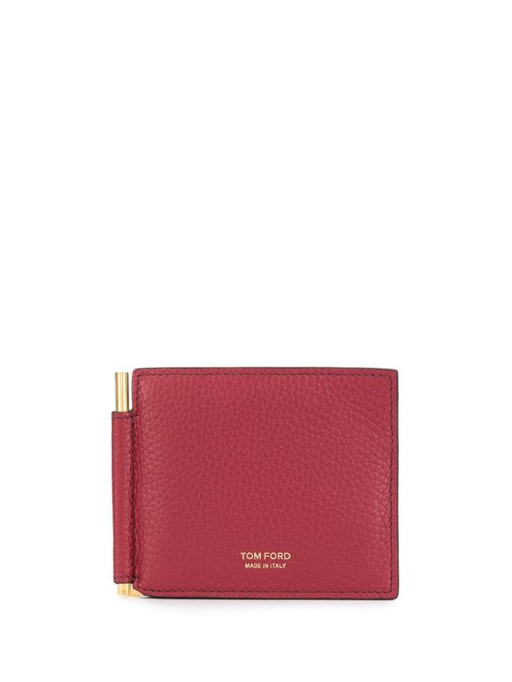 Tom Ford Bar-embellished Cardholder - Red