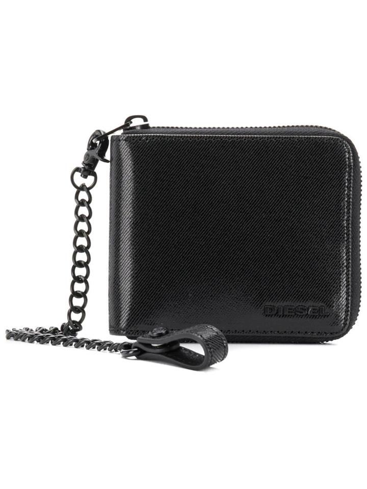 Diesel Hiresh S Small Zipped Wallet - Black