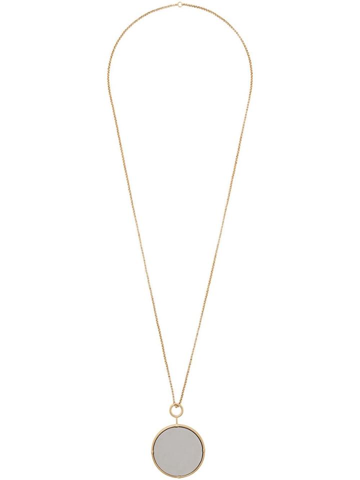 Jw Anderson Mirror Pendant Long Necklace - Gold