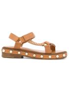 Red Valentino Pearl Stud Sandals - Nude & Neutrals
