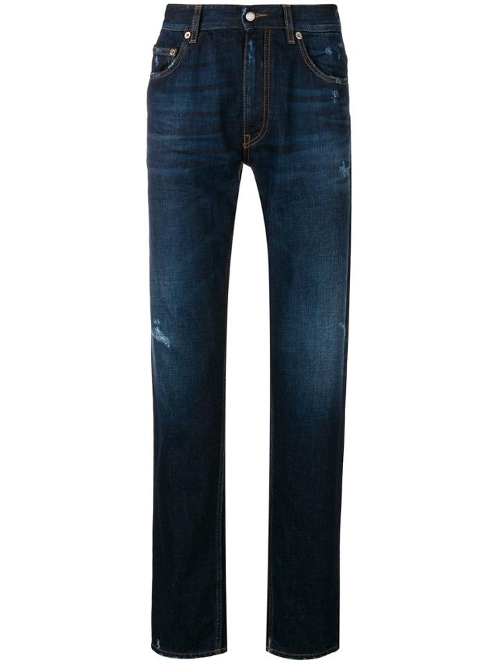 Love Moschino Washed High-cuff Jeans - Blue