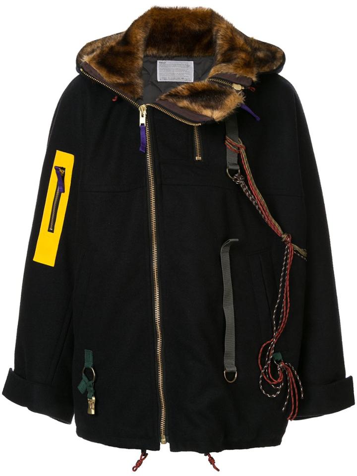 Kolor Contrast-patch Jacket - Black