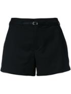 Loveless Belted Shorts, Women's, Size: 36, Black, Polyester
