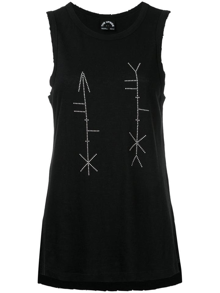 The Upside Printed Sports Tank Top - Black