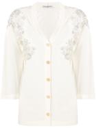 Ermanno Scervino Lace Panelled Cardigan - White