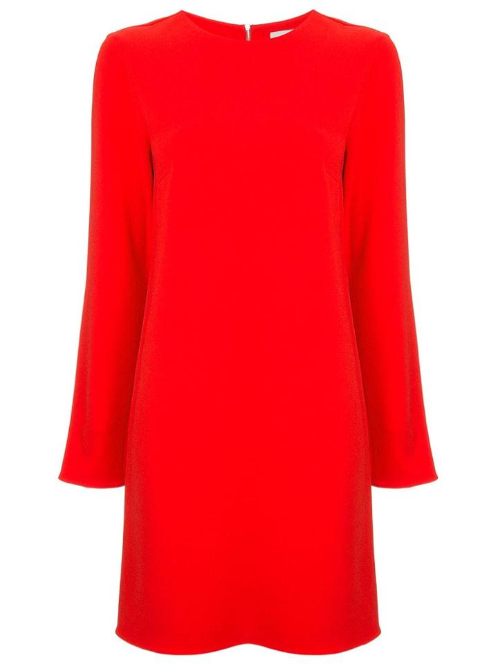 Tibi Longsleeved Shift Dress - Red
