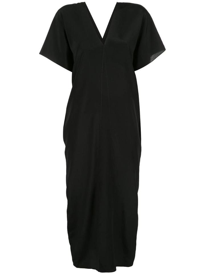 Voz Short-sleeve Midi Dress - Black