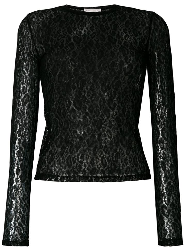 Faith Connexion Lace Detail Longsleeved T-shirt - Black