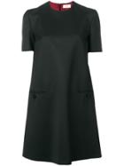 Sara Battaglia Plain Shift Dress - Black