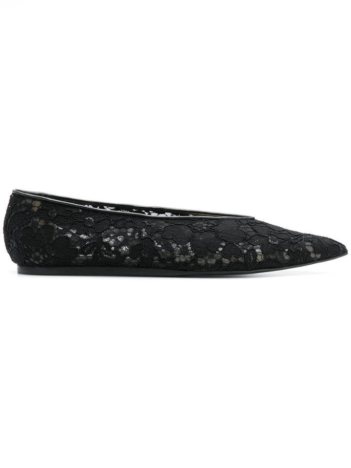 Stella Mccartney Lace Ballerina Pumps - Black