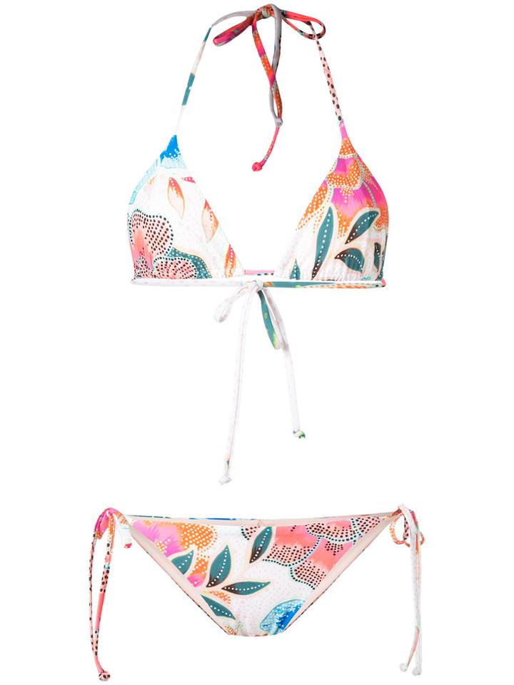 Mara Hoffman Floral Print Bikini Set, Women's, Size: Xs, Recycled Polyester/spandex/elastane/nylon