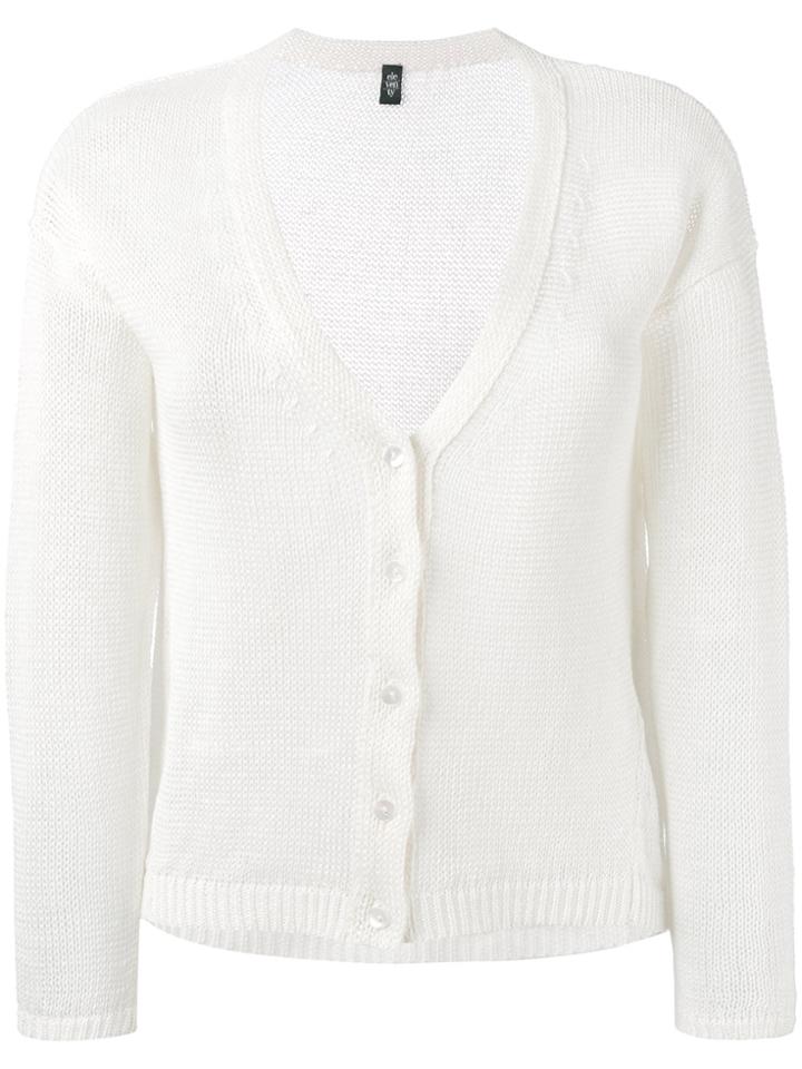 Eleventy Buttoned Cardigan - White