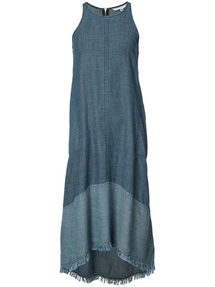 Trina Turk - Sleeveless Denim Dress - Women - Linen/flax/lyocell - Xs, Blue, Linen/flax/lyocell