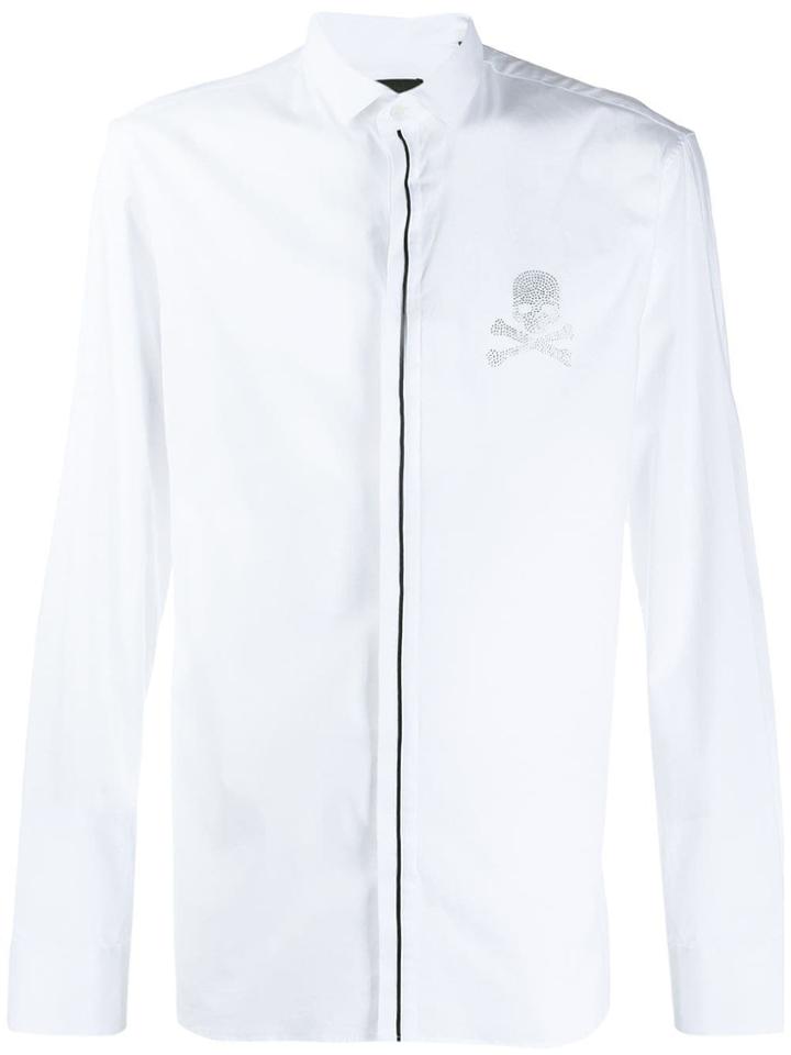 Philipp Plein Skull Embellished Shirt - White