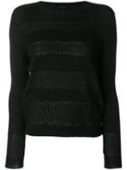 Giambattista Valli Lace Stripe Jumper - Black