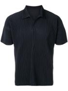 Homme Plissé Issey Miyake Pleated Short Sleeve Shirt - Blue