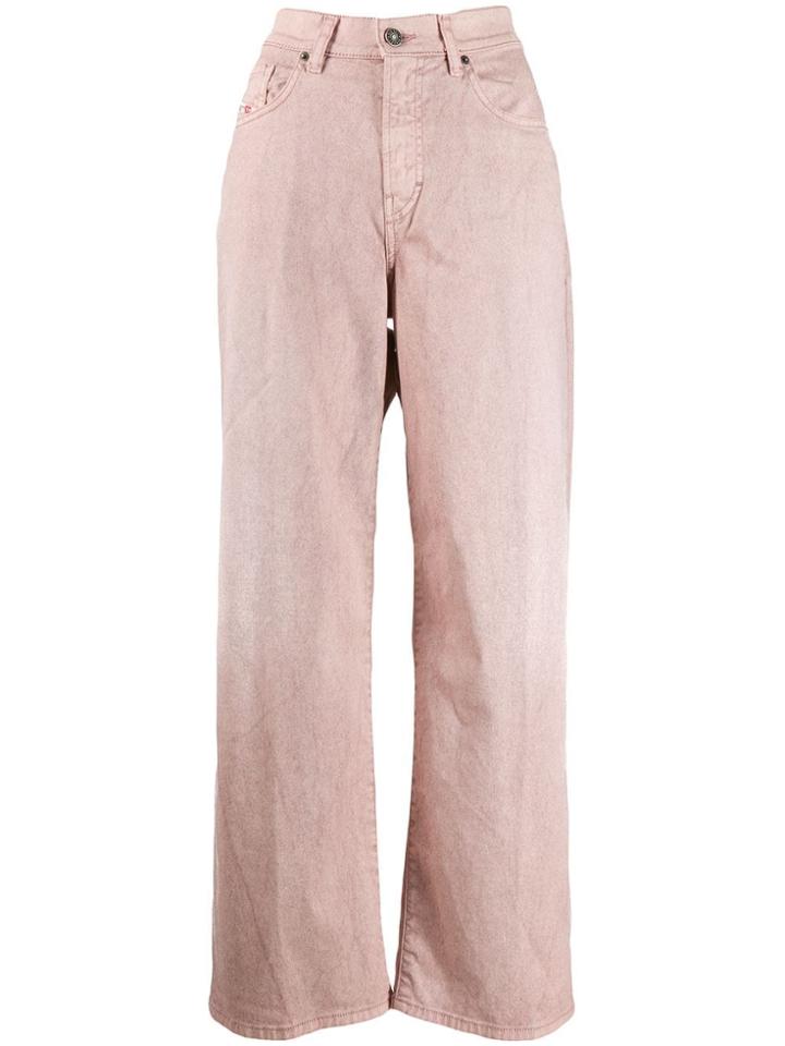 Diesel High-waisted Wide Jeans - Pink