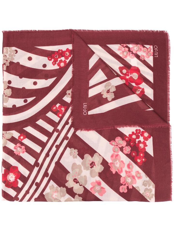 Liu Jo Floral-print Scarf - Red