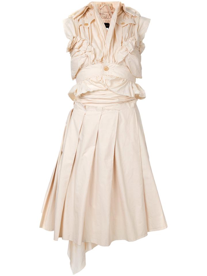 Comme Des Garçons Vintage Deconstructed Skirt And Top - Nude &