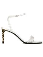Saint Laurent Kate Sandals, Women's, Size: 35, Grey, Leather/rubber