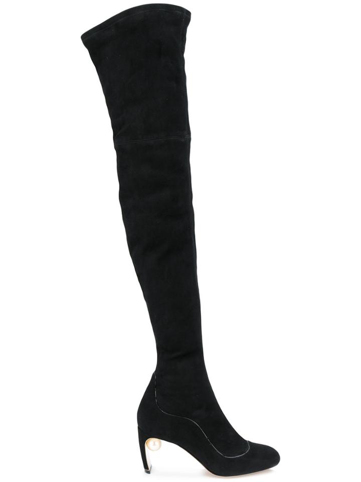 Nicholas Kirkwood Maeva Pearl Boots - Black