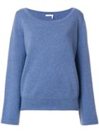 Chloé Cashmere Wide Neck Sweater - Blue