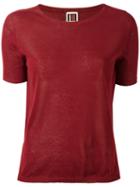 I'm Isola Marras Knitted T-shirt, Women's, Size: Medium, Red, Cotton/polyamide/polyacrylic
