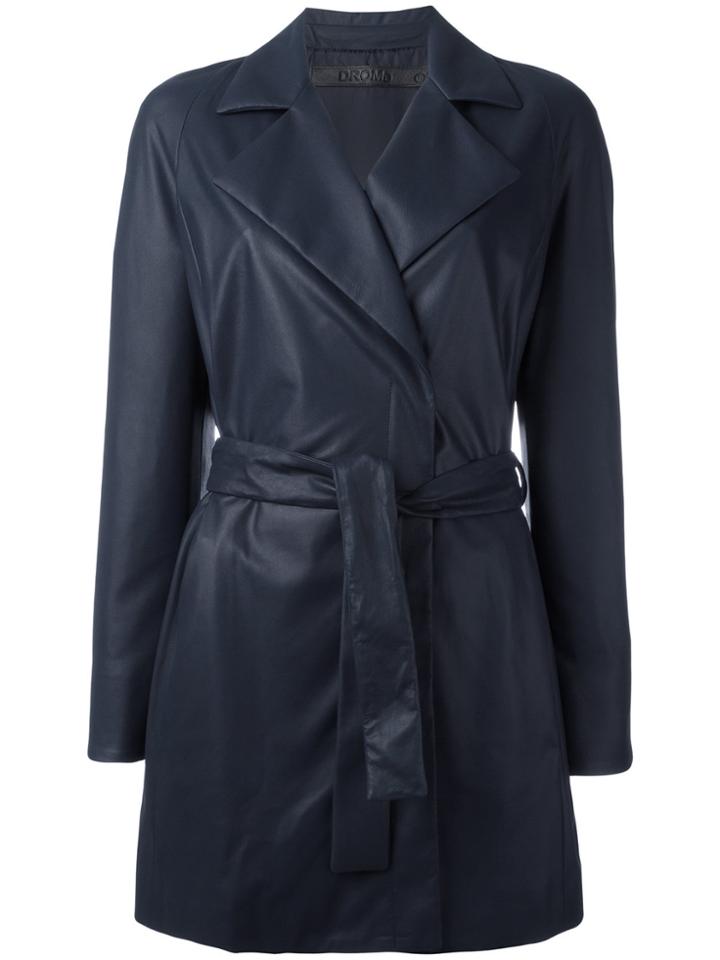 Drome Belted Coat - Blue