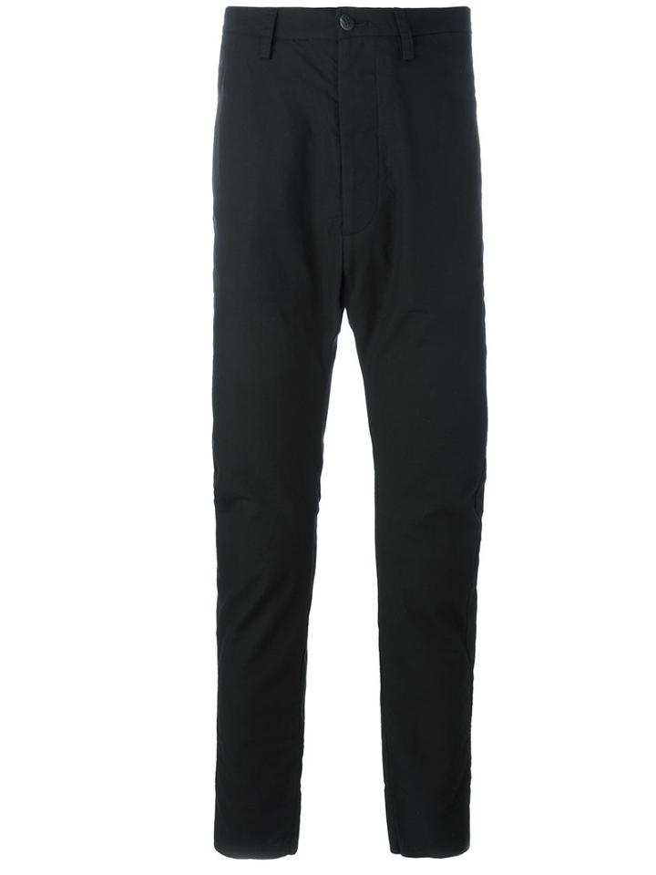 Poème Bohémien Drop-crotch Trousers, Men's, Size: 48, Black, Linen/flax/viscose/spandex/elastane/cotton