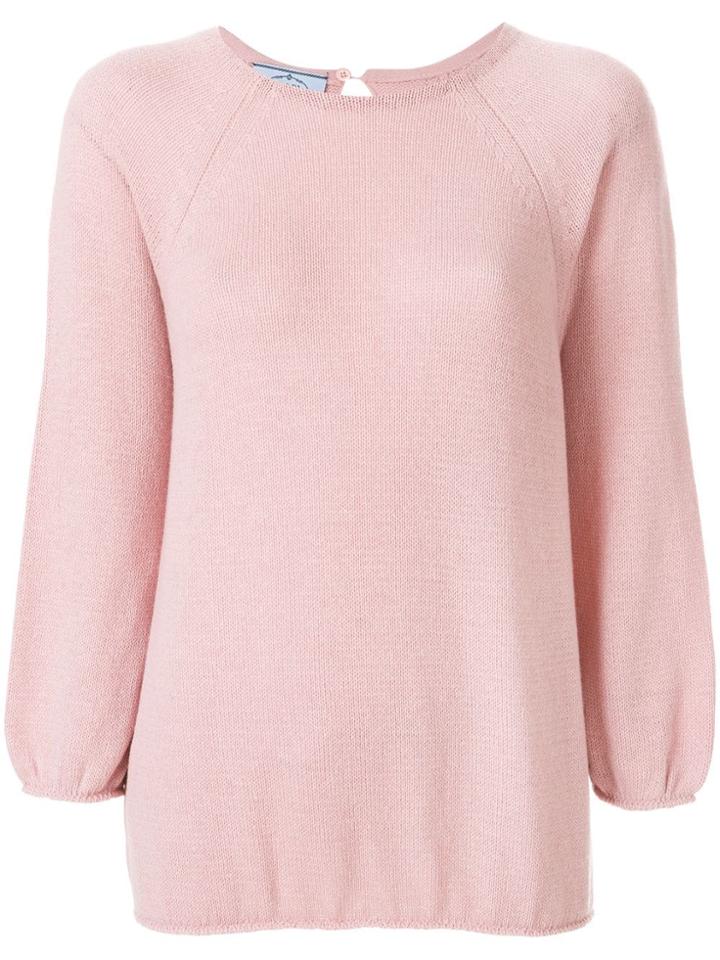 Prada Round Neck Sweater - Pink