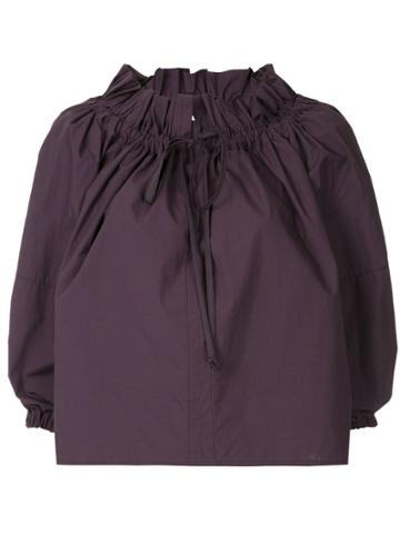 Secular. Lab Drawstring Blouse - Pink & Purple