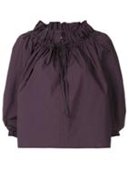 Secular. Lab Drawstring Blouse - Pink & Purple