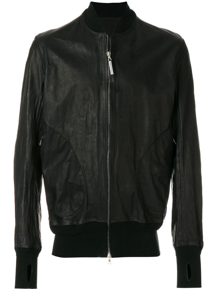 Isaac Sellam Experience Zipped Bomber Jacket - Black