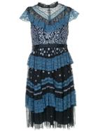 Needle & Thread Victorian Lace Frilled Dress - Blue