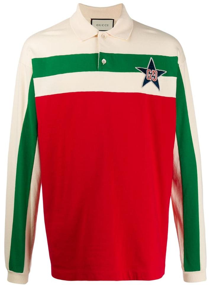 Gucci Gg Star Polo Shirt - Neutrals