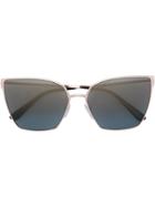 Tom Ford Eyewear Oversized Frame Sunglasses - Silver