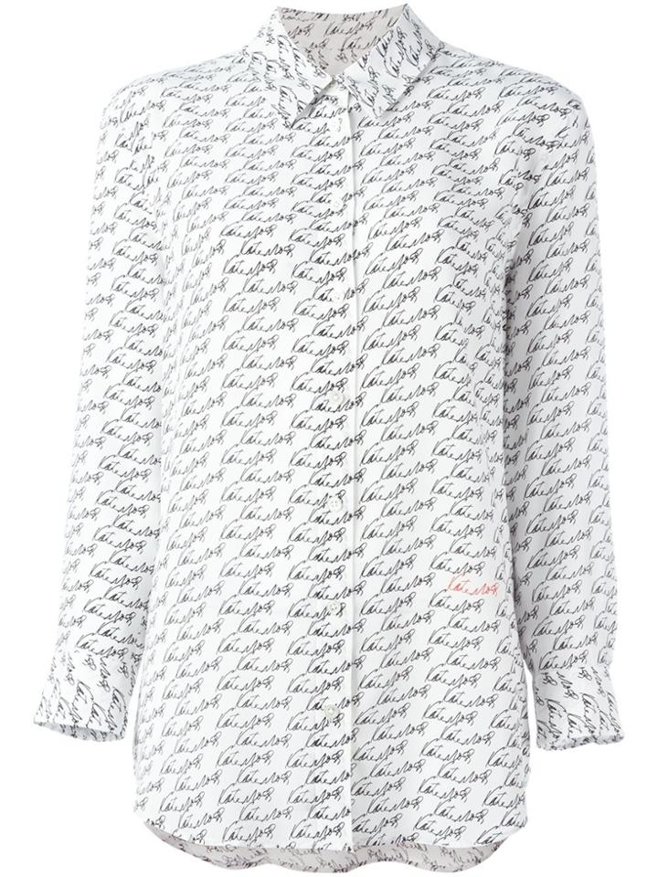 Equipment Kate Moss For Equipment 'reese' Shirt - White