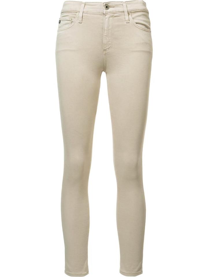 Ag Jeans 'farrah' Skinny Trousers, Women's, Size: 25, Nude/neutrals, Cotton/modal/polyester/polyurethane
