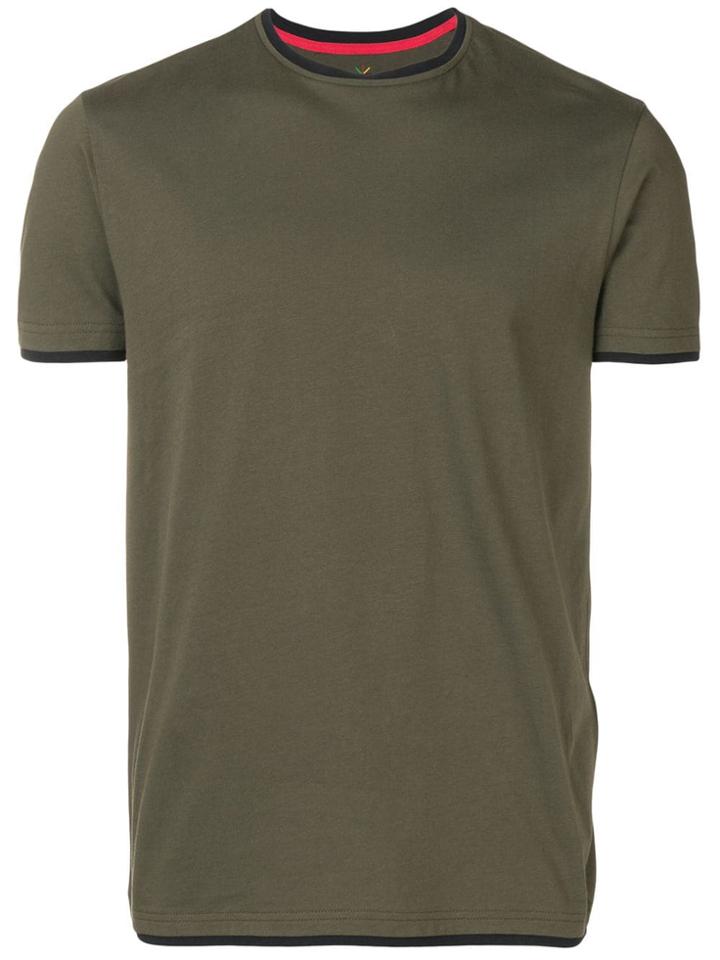 Manuel Ritz Contrast Trim T-shirt - Green