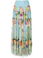 Camilla Floral Print Maxi Skirt - Multicolour