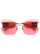Miu Miu Eyewear Sorbet Sunglasses - Pink & Purple