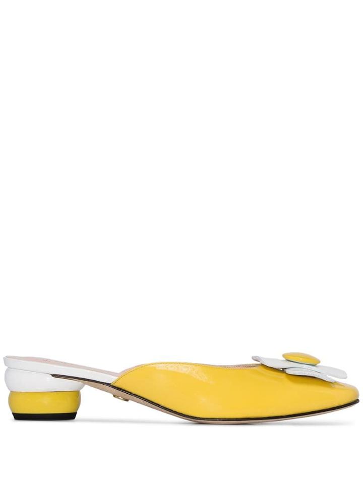 Charles Jourdan X Browns Yellow 1967 M Quant 30 Mules