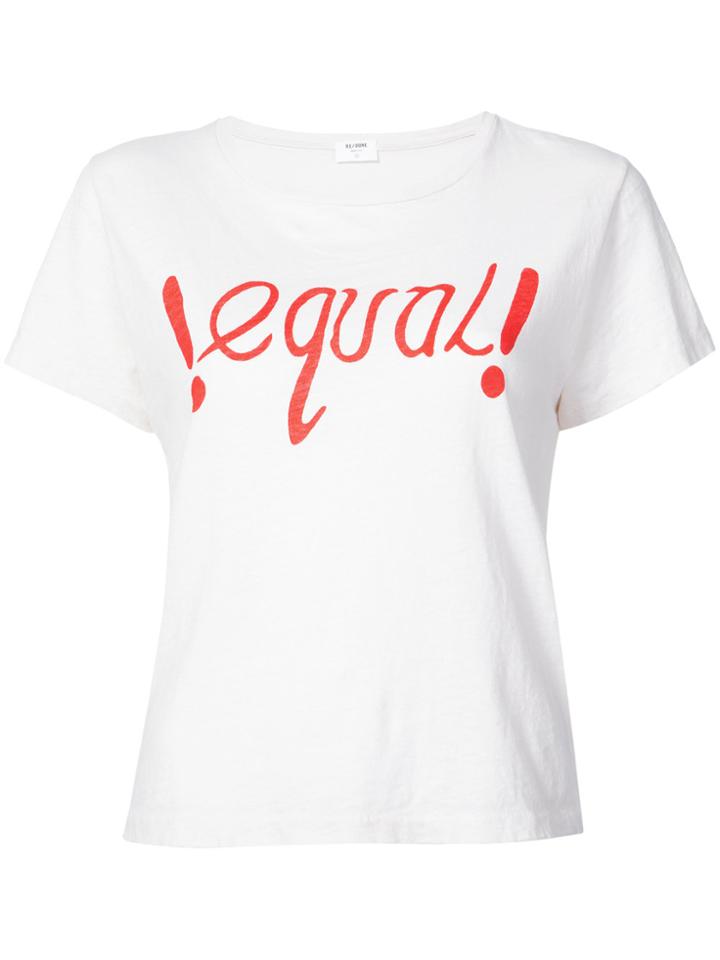 Re/done Equal Graphic Tee - White