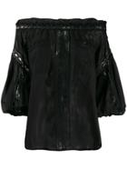 Charo Ruiz Off-shoulder Embroidered Blouse - Black
