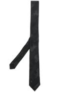 Saint Laurent Metallic Embroidery Necktie - Black
