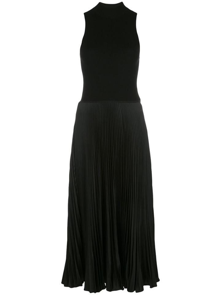 Polo Ralph Lauren Pleated Panel Midi Dress - Black