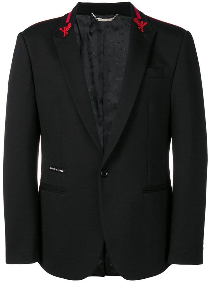 Philipp Plein Stripes Single-breasted Blazer - Black