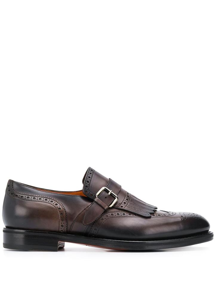 Santoni Santoni 13976obrt61148064 Marrone Furs & Skins->leather -